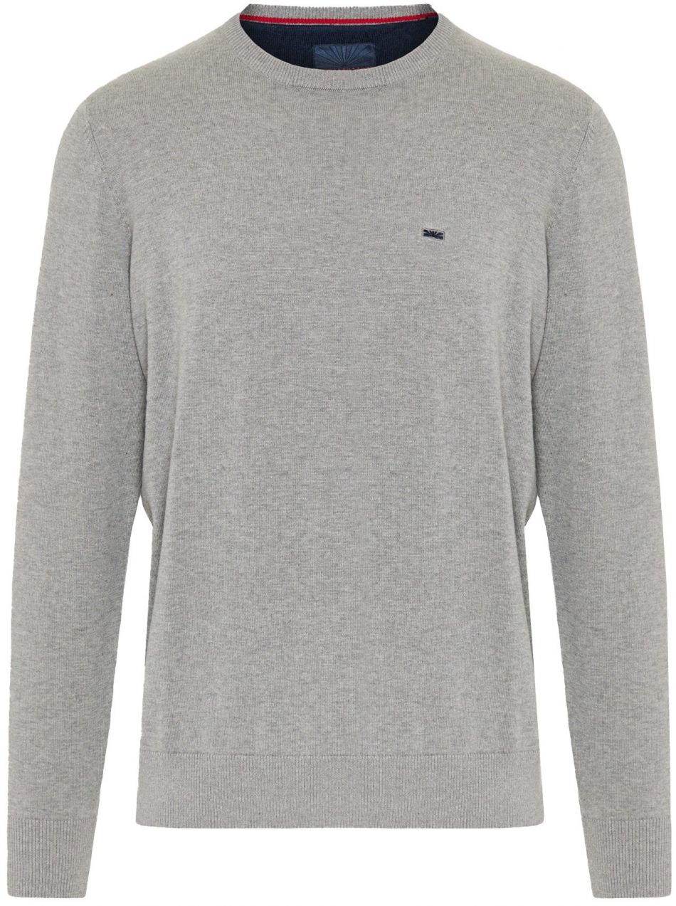 Funky Buddha Sveter  námornícka modrá / sivá melírovaná