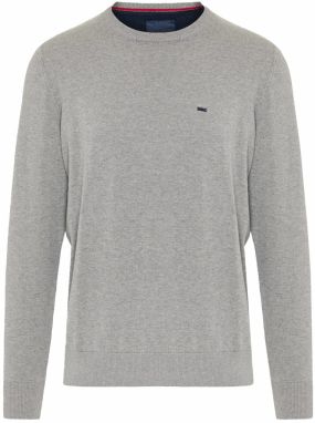 Funky Buddha Sveter  námornícka modrá / sivá melírovaná