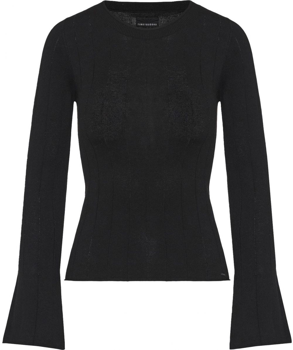 Funky Buddha Sveter  čierna