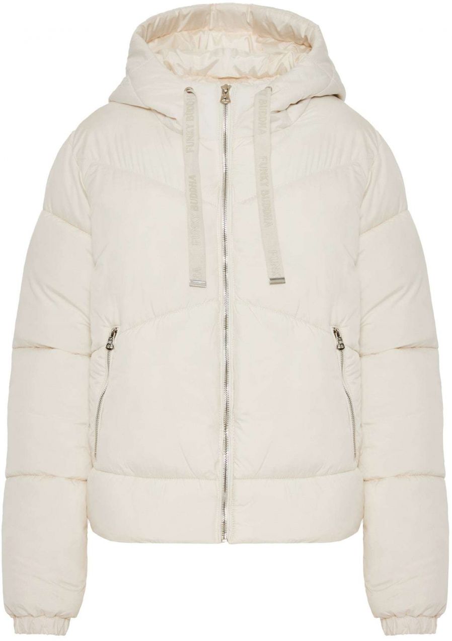 Funky Buddha Zimná bunda  šedobiela