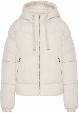 Funky Buddha Zimná bunda  šedobiela