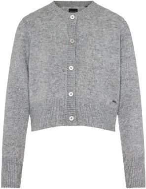 Funky Buddha Kardigán  sivá melírovaná