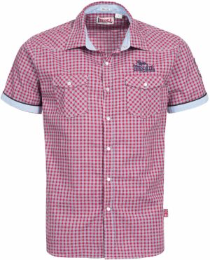 LONSDALE Košeľa 'Berny'  námornícka modrá / nebesky modrá / červená