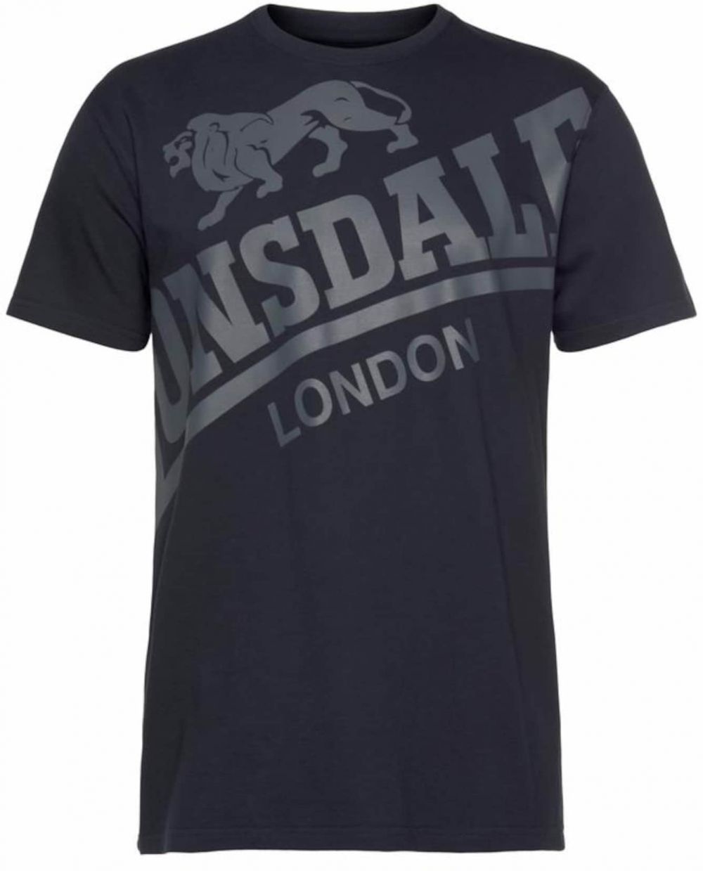 LONSDALE Tričko 'Watton'  námornícka modrá / sivá