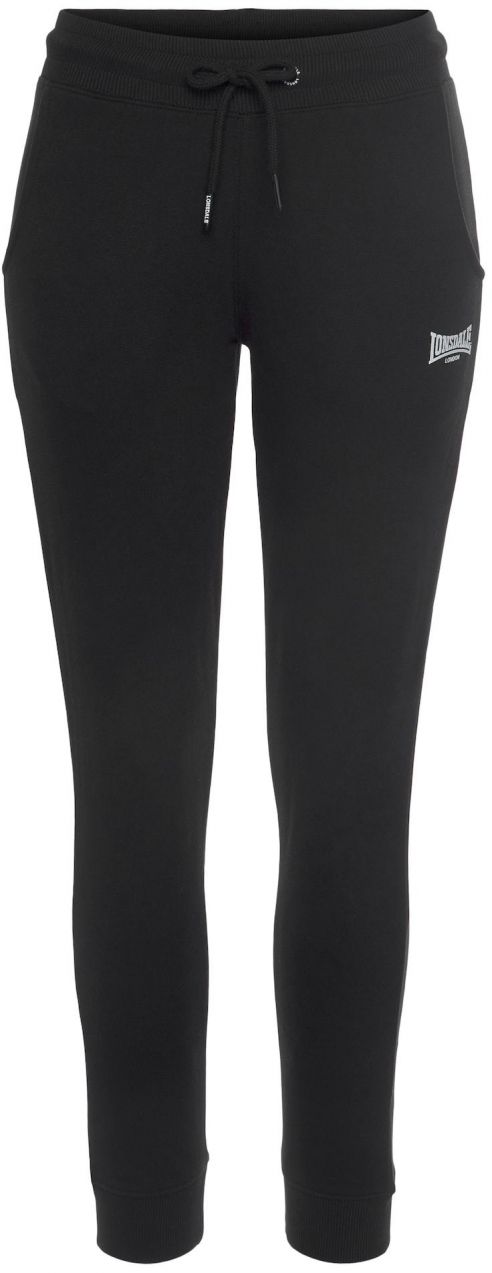 LONSDALE Nohavice 'Weycroft'  čierna / biela