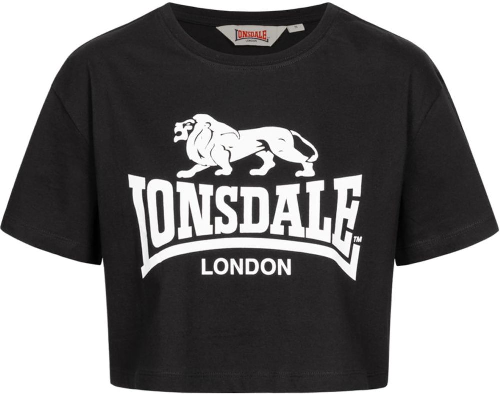 LONSDALE Tričko 'Gutch Common'  čierna / biela