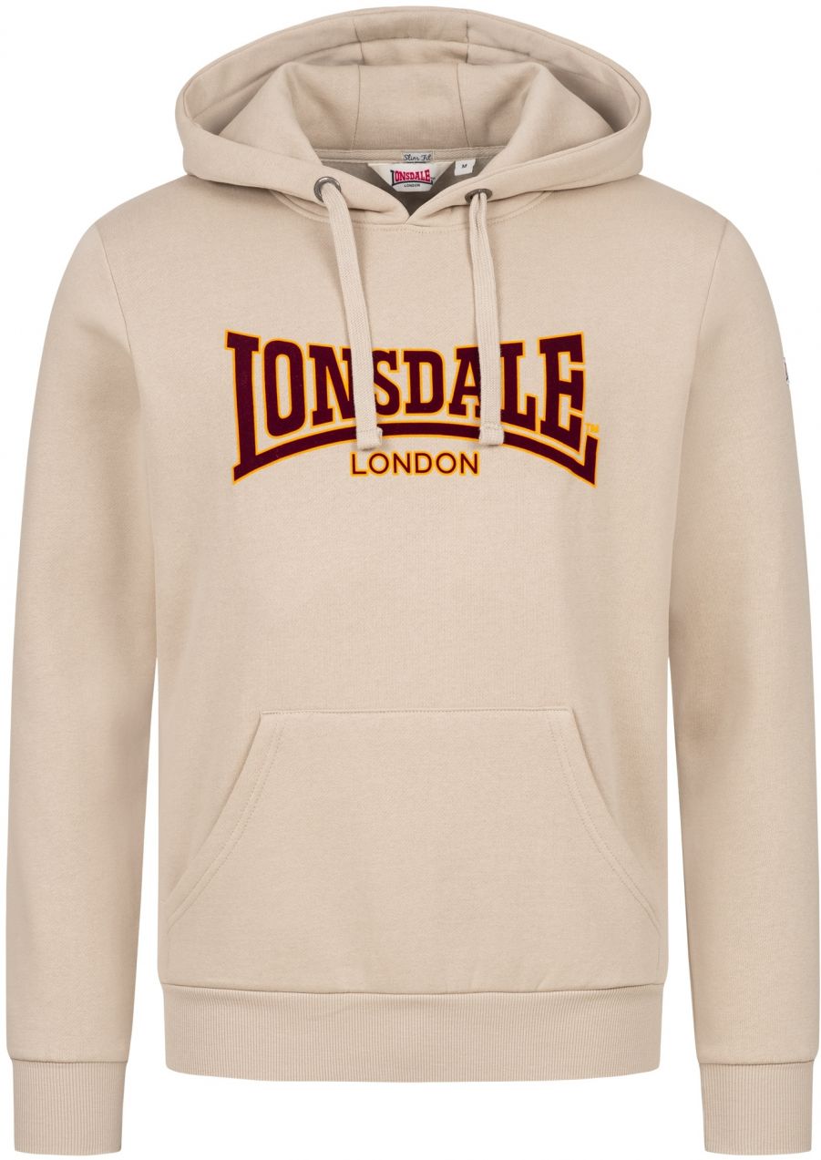 LONSDALE Mikina 'Classic'  piesková / žltá / burgundská