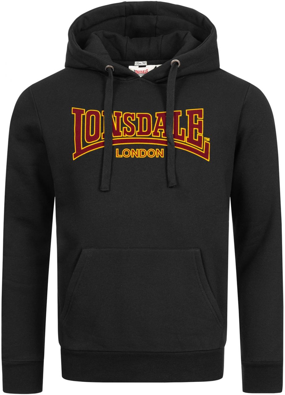 LONSDALE Mikina 'Classic'  karí / červená / čierna