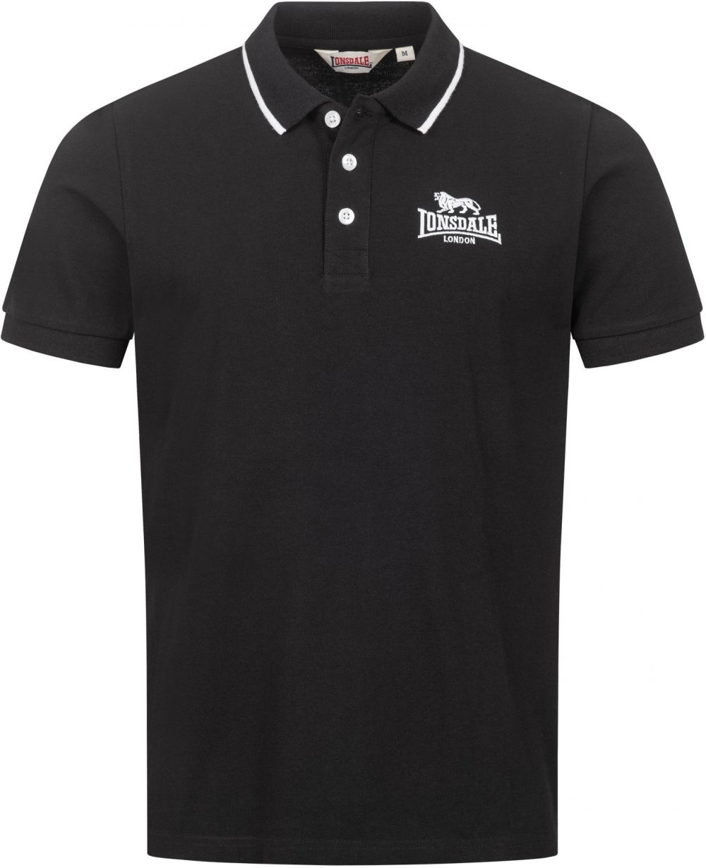 LONSDALE Tričko 'Ballygalley'  čierna / biela