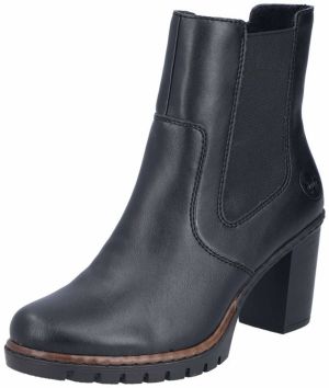 Rieker Členkové čižmy  čierna