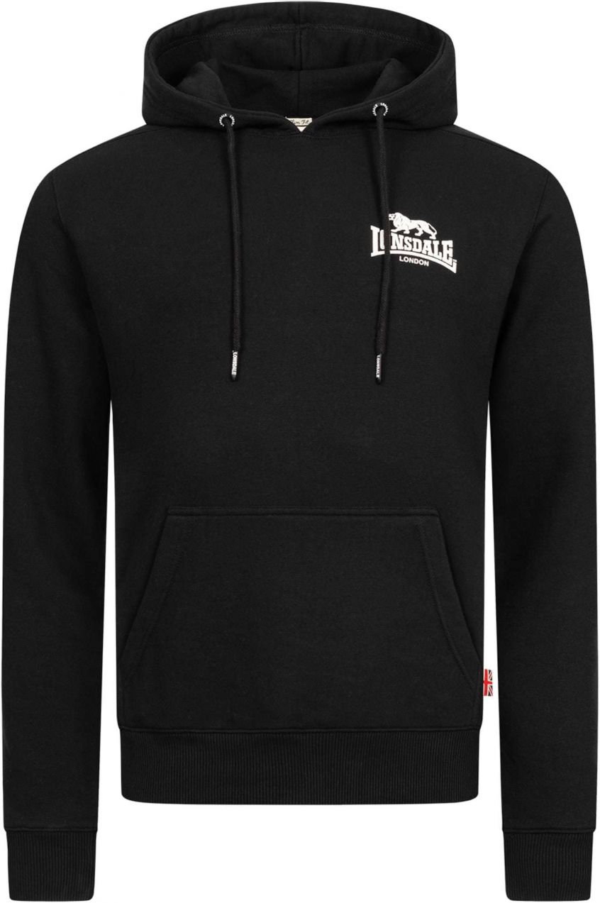 LONSDALE Mikina 'Claughton'  čierna / biela