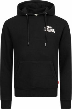 LONSDALE Mikina 'Claughton'  čierna / biela