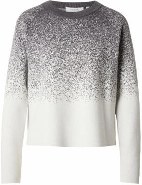 COMMA Sveter  krémová / tmavosivá