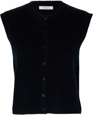 SELECTED Pletená vesta 'SLFLULU'  zafírová