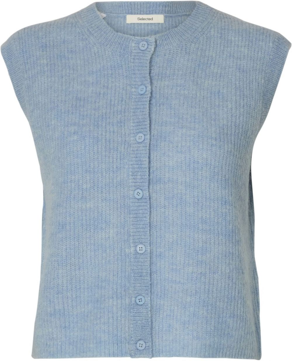 SELECTED Pletená vesta 'SLFLulu'  svetlomodrá