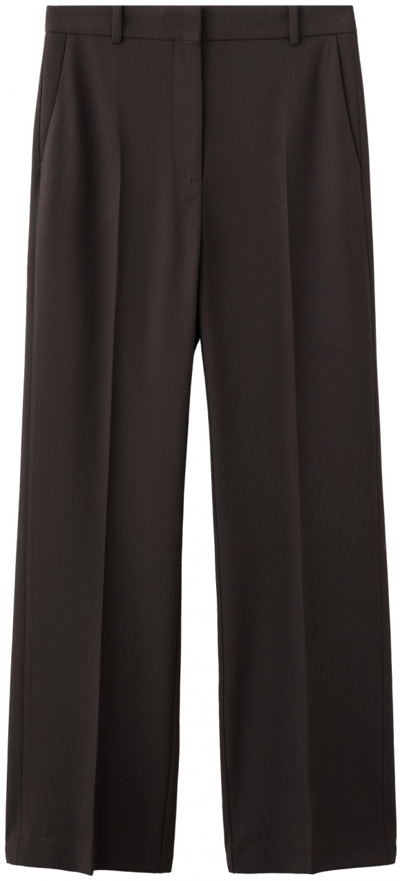 MANGO Nohavice s pukmi 'BERGEN'  tmavohnedá