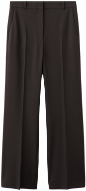 MANGO Nohavice s pukmi 'BERGEN'  tmavohnedá