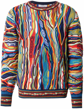 Carlo Colucci Sveter 'Fanti'  námornícka modrá / žltá / zelená / červená