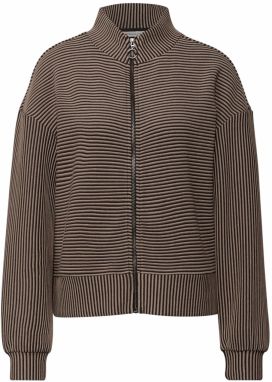 STREET ONE Tepláková bunda  mokka / tmavohnedá