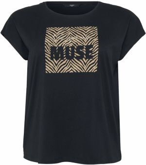 Vero Moda Curve Tričko 'VMCSTINA AVA'  béžová / čierna / biela