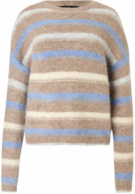 VERO MODA Sveter 'VMKIRA'  kráľovská modrá / svetlomodrá / tmavošedá / svetlosivá