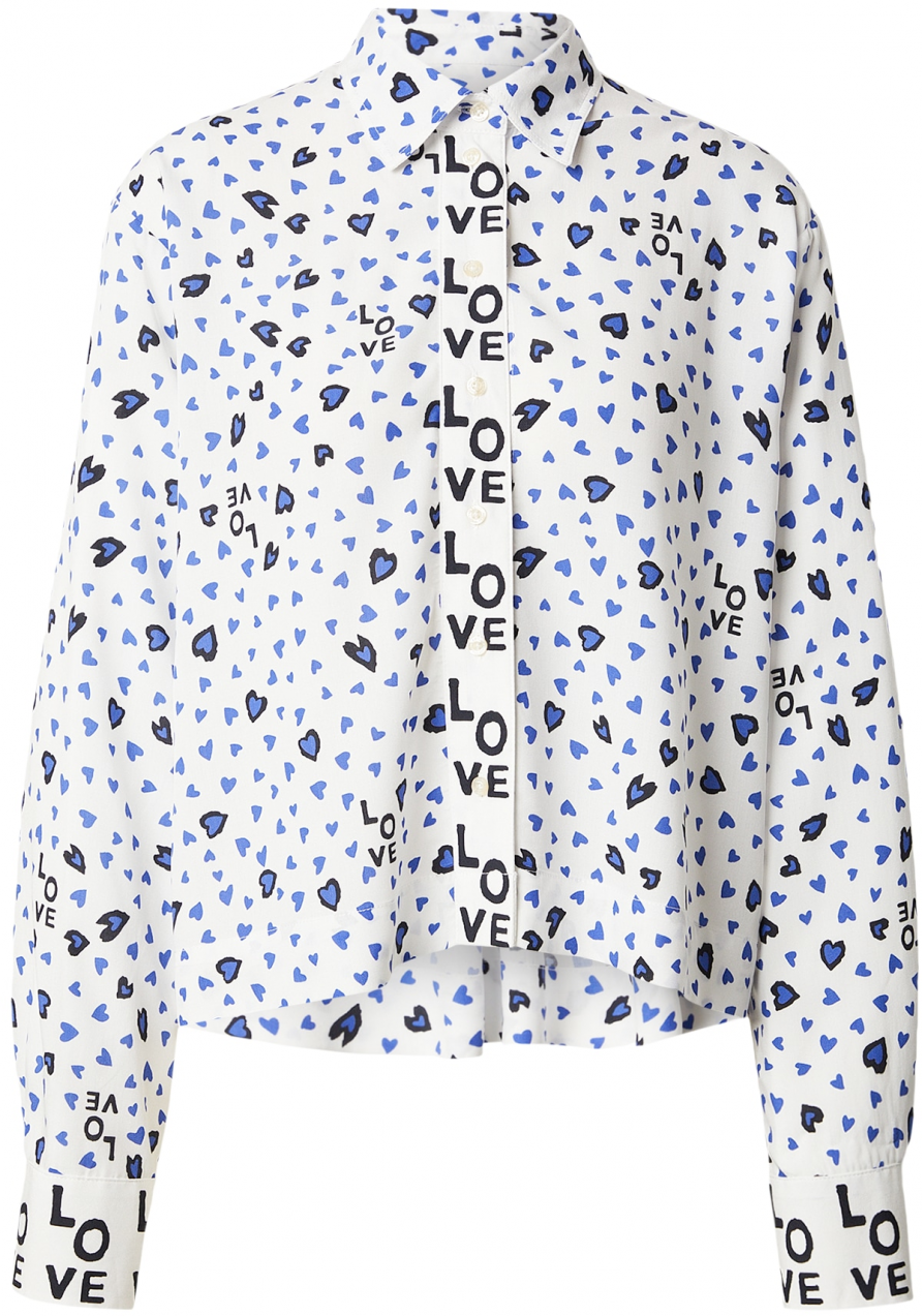 Emily Van Den Bergh Blúzka  modrá / čierna / biela