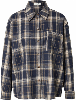 JDY Blúzka 'JDYMADDIE'  nebielená / tmavomodrá / hnedá