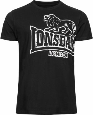 LONSDALE Tričko 'Langsett'  čierna / biela