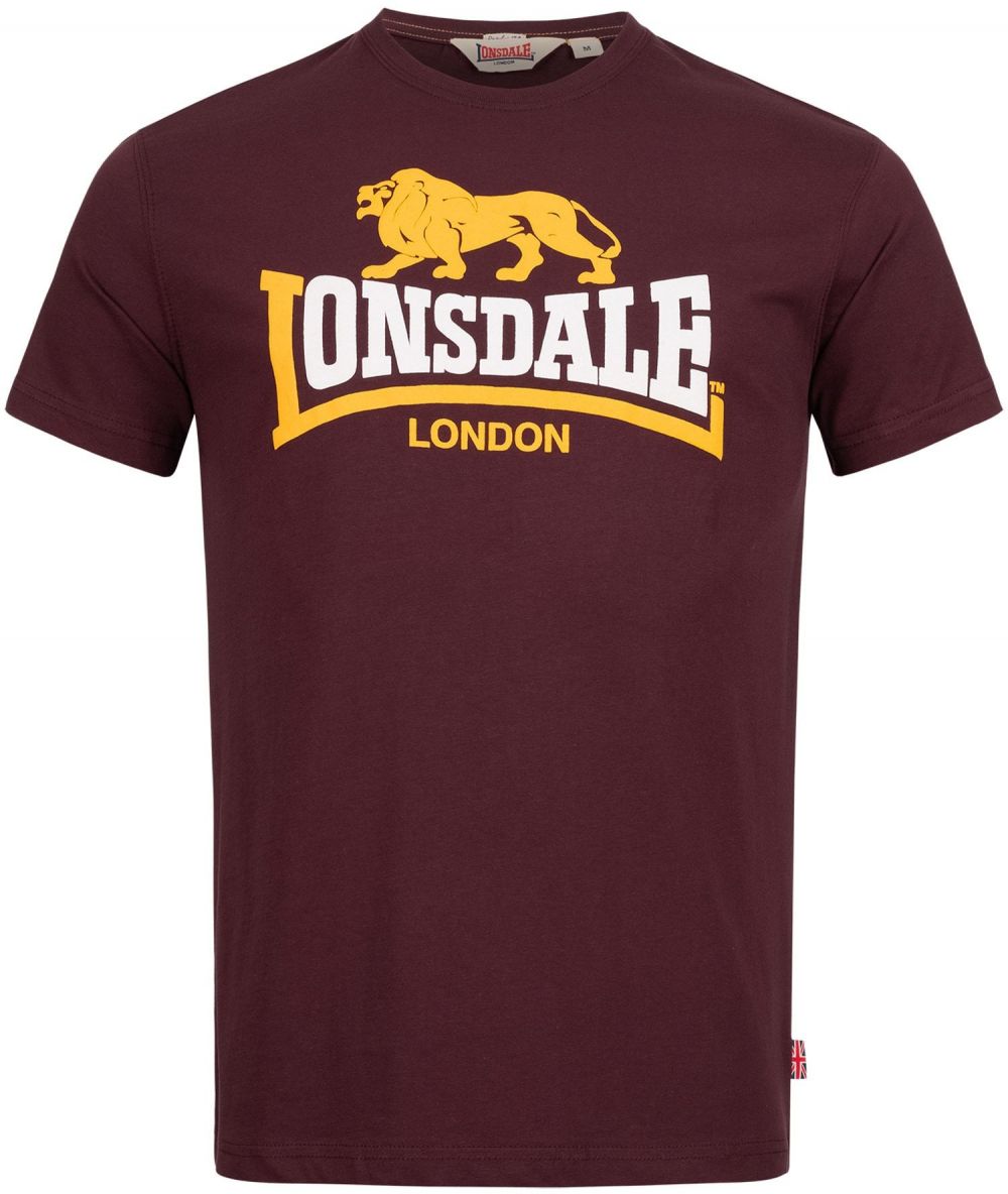 Lonsdale London Tričko 'Holmpton'  žltá / bordová / biela