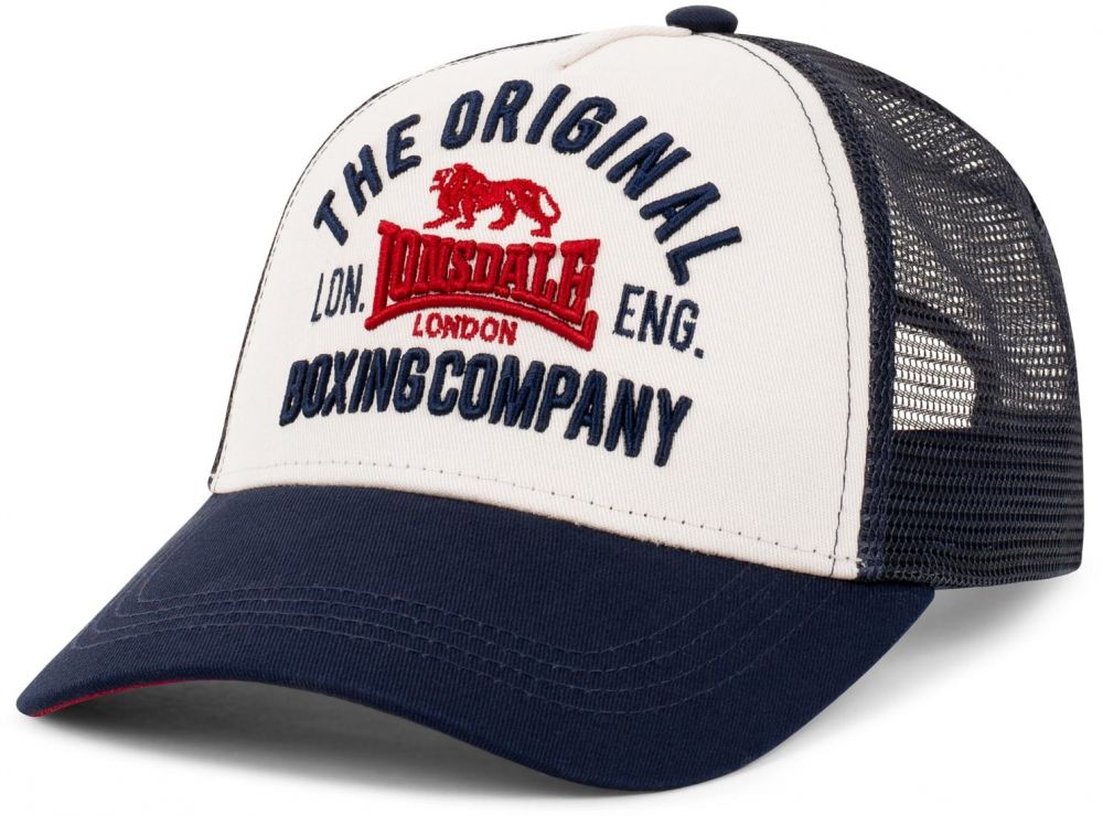 Lonsdale London Čiapka 'Larne'  nebielená / ohnivo červená / čierna