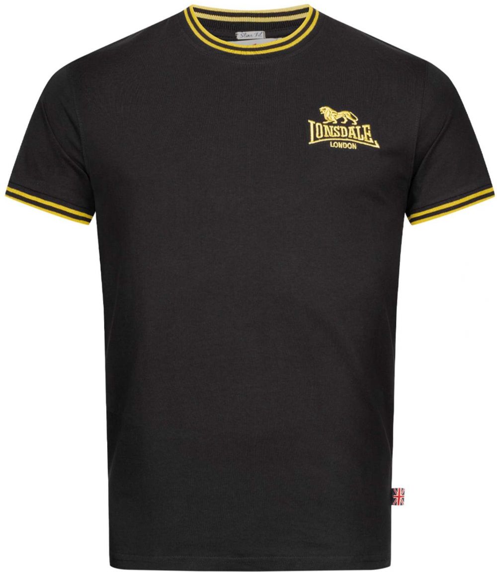 LONSDALE Tričko 'Ducansby'  žltá / čierna