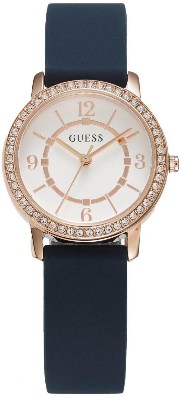 GUESS Analógové hodinky 'Melody'  modrá / zlatá