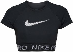 NIKE Funkčné tričko  čierna / biela