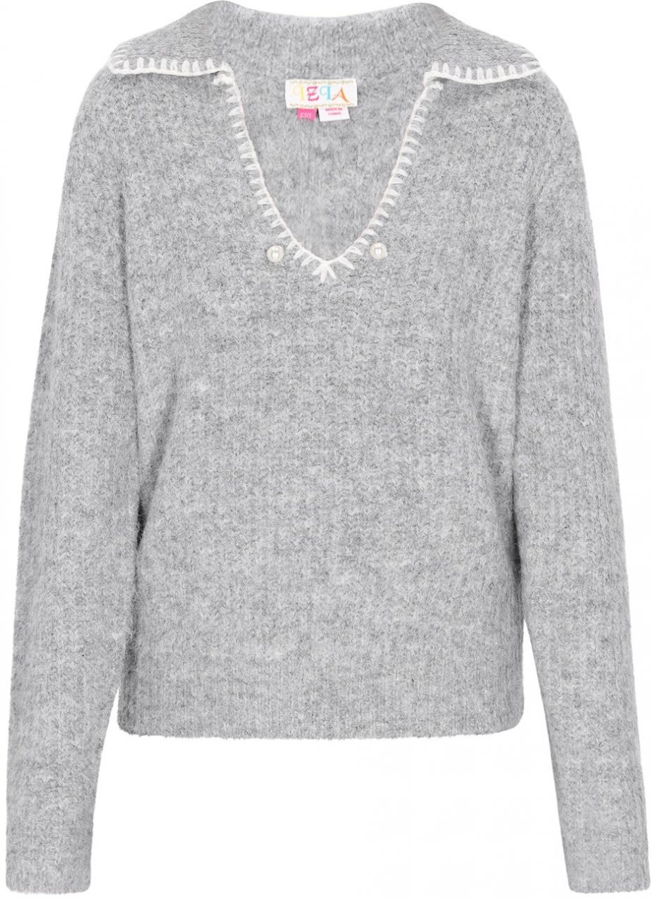 IZIA Sveter  svetlosivá / biela