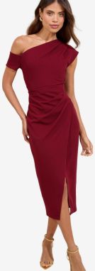 Lipsy Večerné šaty  tmavočervená