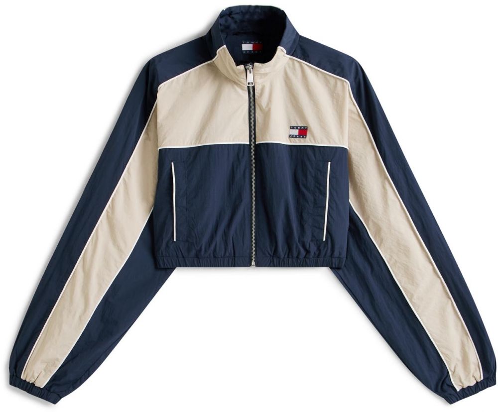 Tommy Jeans Prechodná bunda  nebielená / modrá / červená / biela