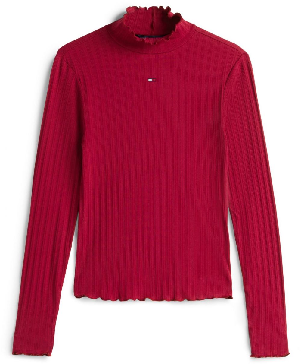 Tommy Jeans Tričko  farba lesného ovocia