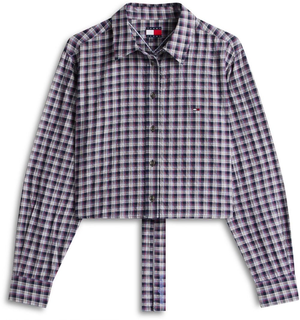 Tommy Jeans Blúzka  námornícka modrá / ružová / biela