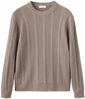 MANGO MAN Sveter 'Marina'  tmavošedá