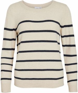 VILA Sveter 'VIRil'  čierna / prírodná biela