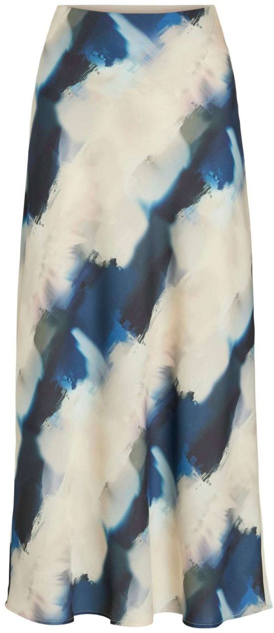 VILA Sukňa 'VIEllette'  béžová / námornícka modrá / biela