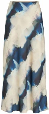 VILA Sukňa 'VIEllette'  béžová / námornícka modrá / biela