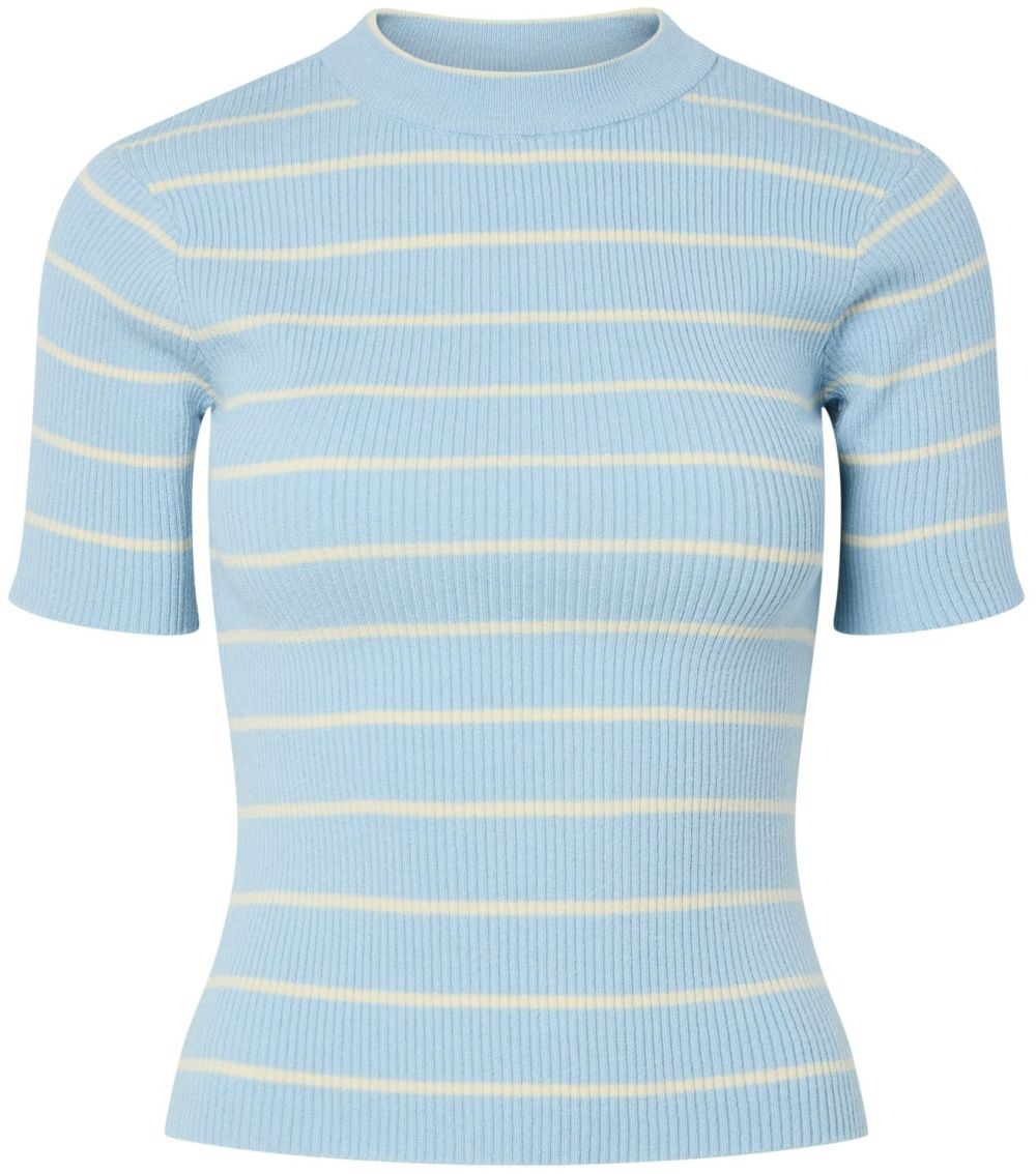 PIECES Sveter  krémová / svetlomodrá