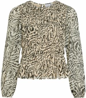 VILA Blúzka 'VIFALIA'  béžová / čierna