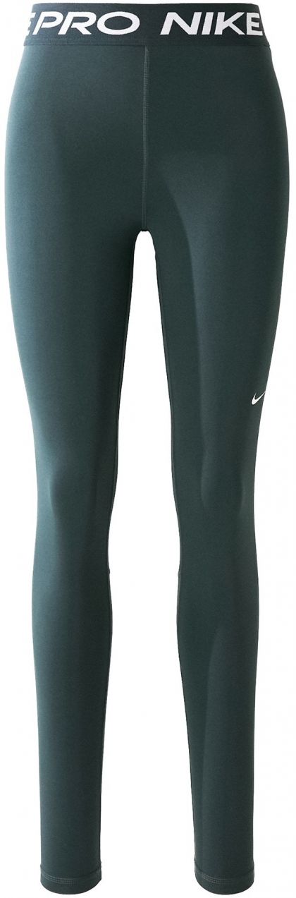 NIKE Športové nohavice 'Pro'  tmavozelená / biela