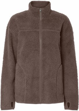 PIECES Flisová bunda 'PCSadia'  tmavohnedá