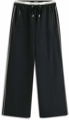 Tommy Jeans Nohavice  čierna / biela