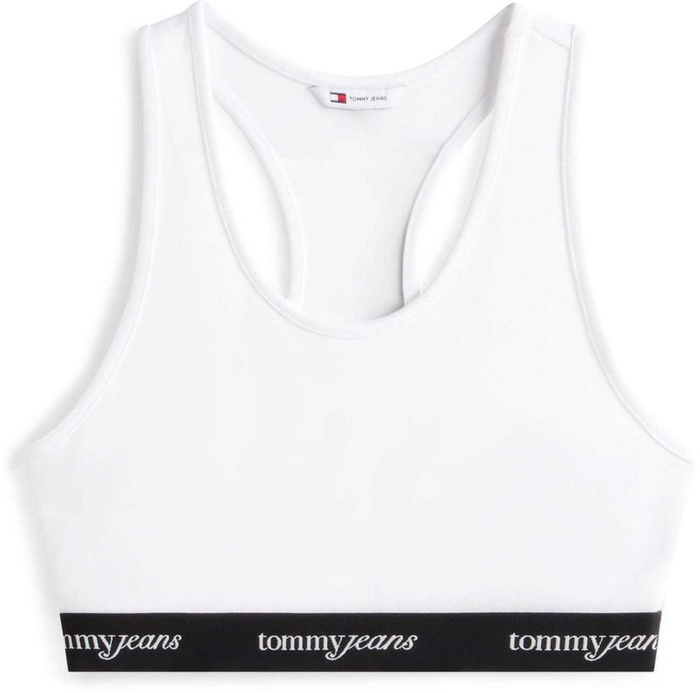 Tommy Jeans Podprsenka  čierna / biela