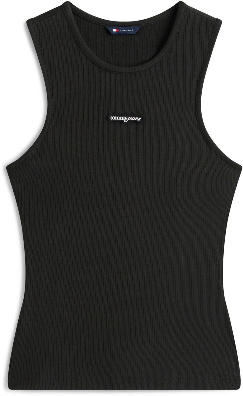 Tommy Jeans Top  čierna / prírodná biela