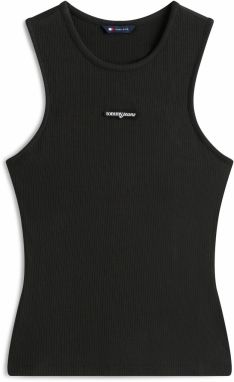 Tommy Jeans Top  čierna / prírodná biela
